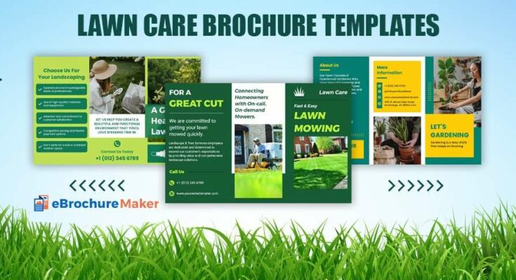 Lawn care brochure templates