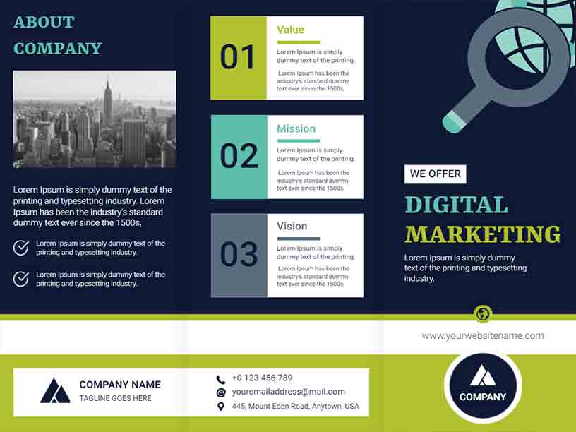 Digital Advertising Services Marketing Brochure Template
