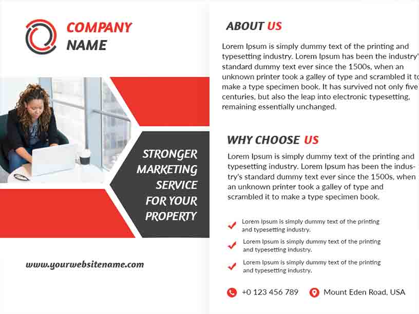 Stronger Service Marketing Brochure Template