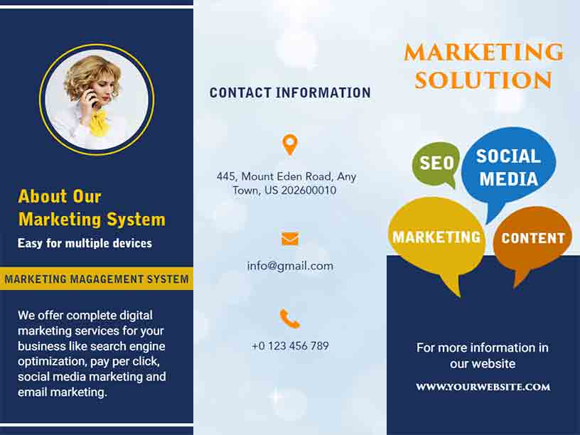 Advertising Solution Marketing Brochure Template