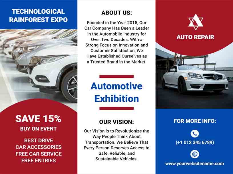 Automotive Exhibition Car Brochure Template