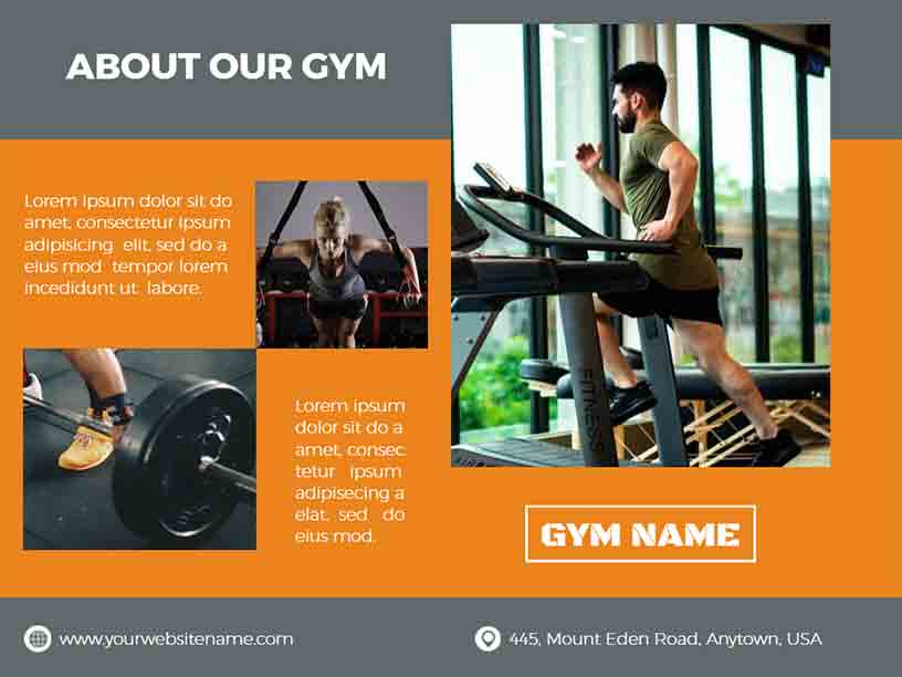 Gym Advertisement Fitness Brochure Template