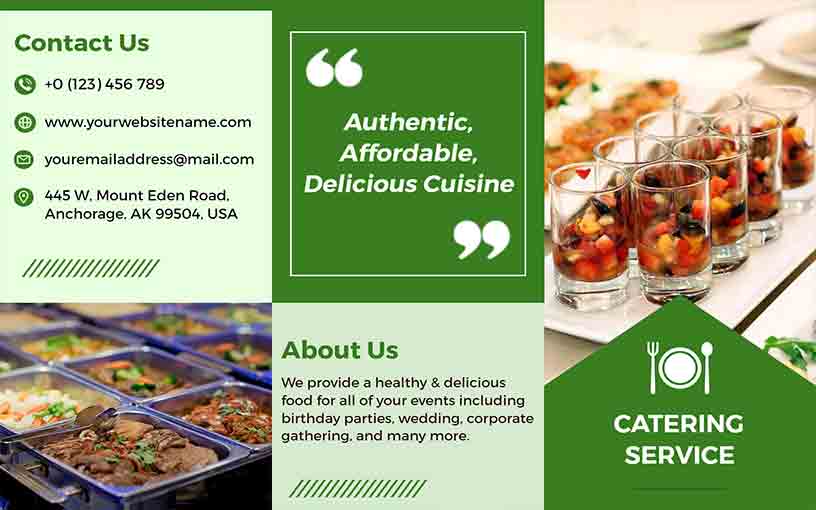 Authentic & Affordable Service Catering Brochure Template