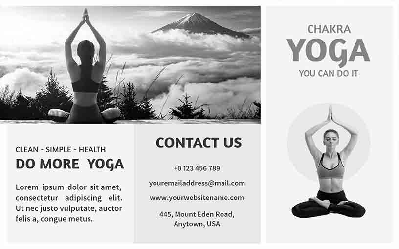 Chakra Exercise Yoga Brochure Template