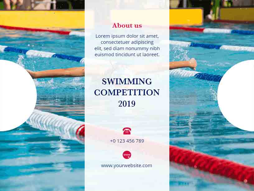 Swimming Competition Sports Brochure Template