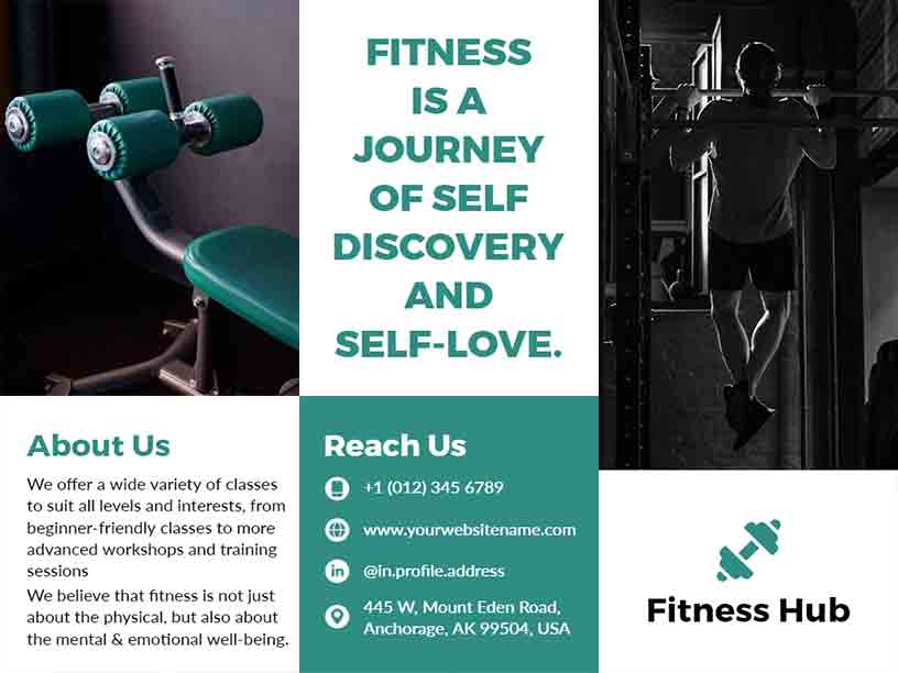 Self Discovery Fitness Brochure Template