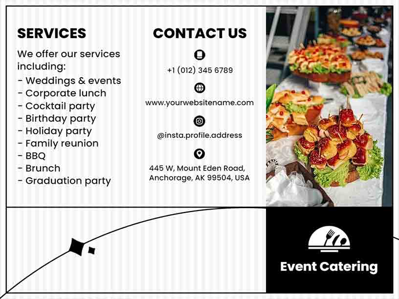 Catering Brochure Templates - Free | Customize | Download