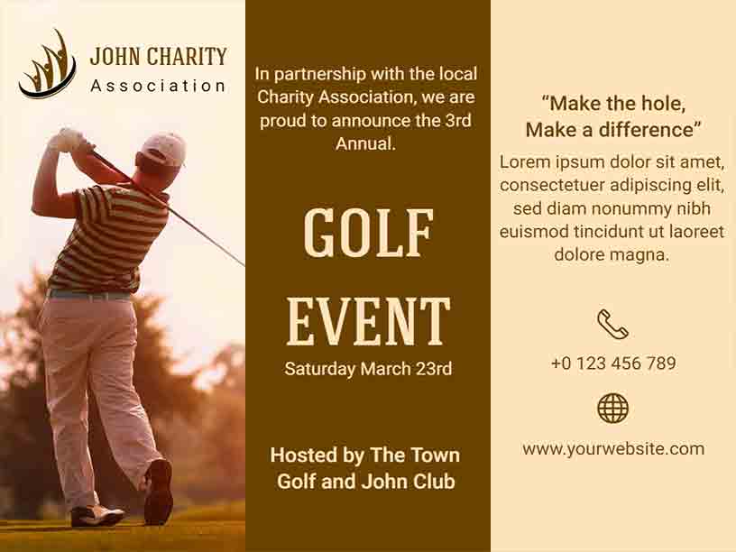 John Club Event Golf Brochure Template