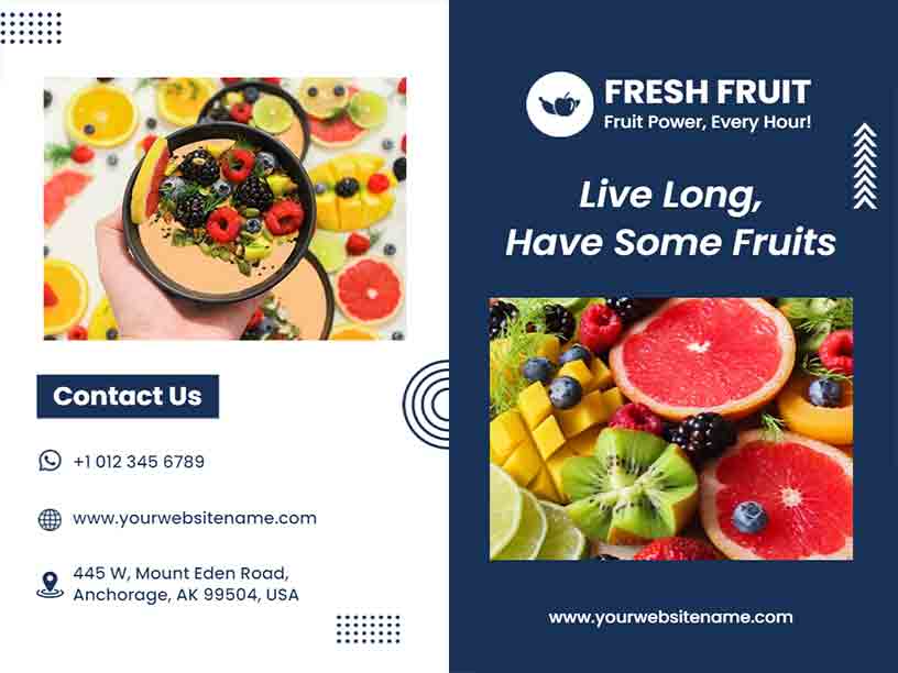 Abstract Fresh Fruit Food Brochure Template