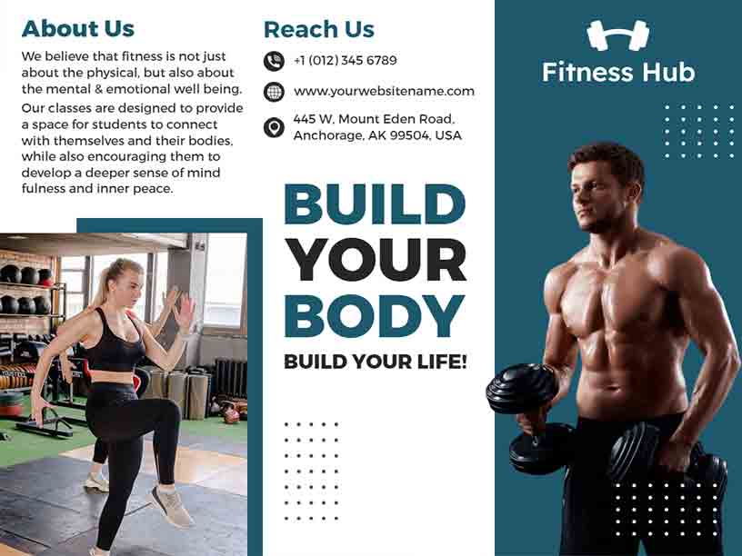 Wellness Hub Fitness Brochure Template