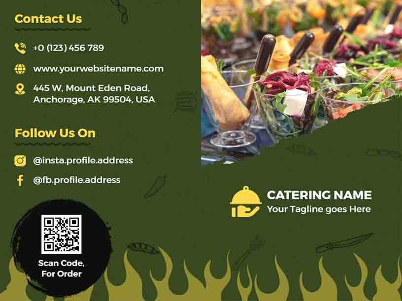 Professional Promotion Catering Brochure Template