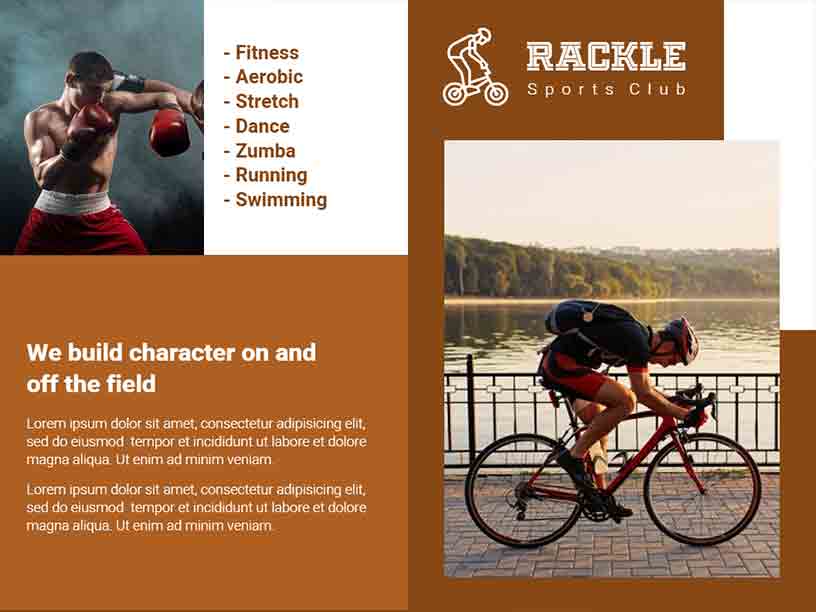 Rackle Club Sports Brochure Template