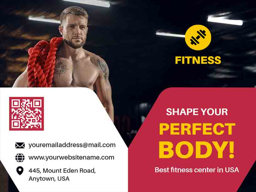 Best Strength Center Fitness Brochure Template