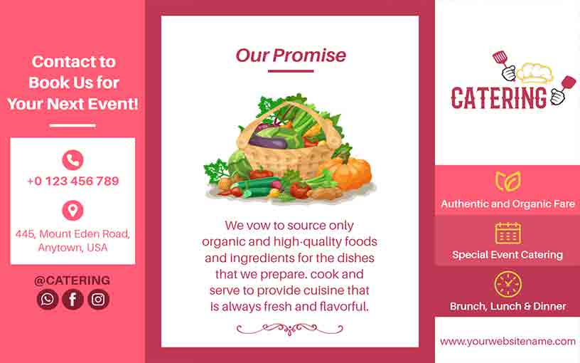 Special Event Catering Brochure Template