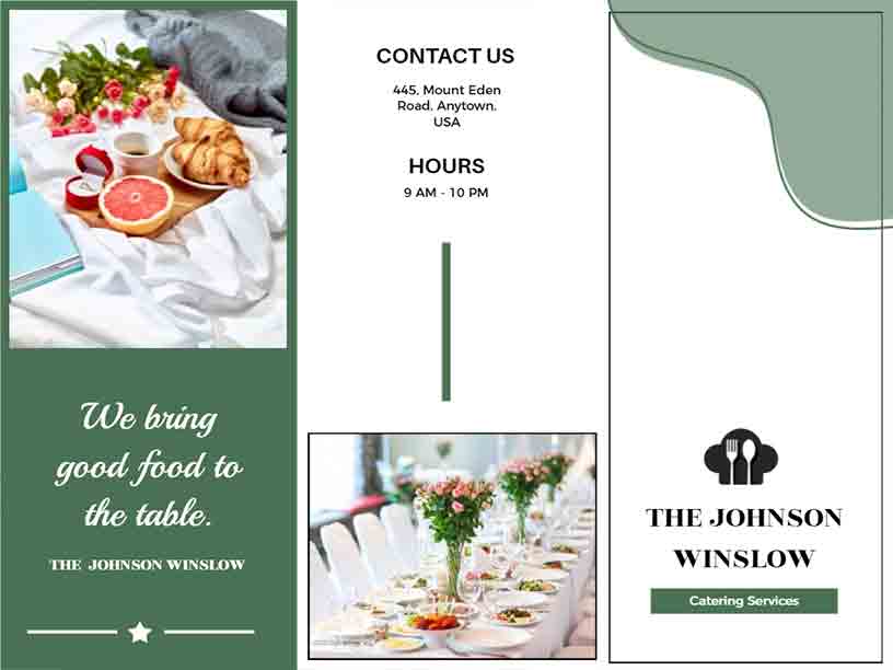 The Johnson Winslow Food Brochure Template