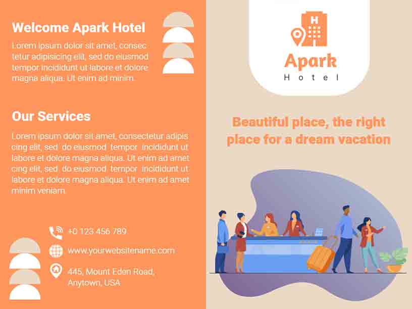 Apark Beautiful Place Hotel Brochure Template