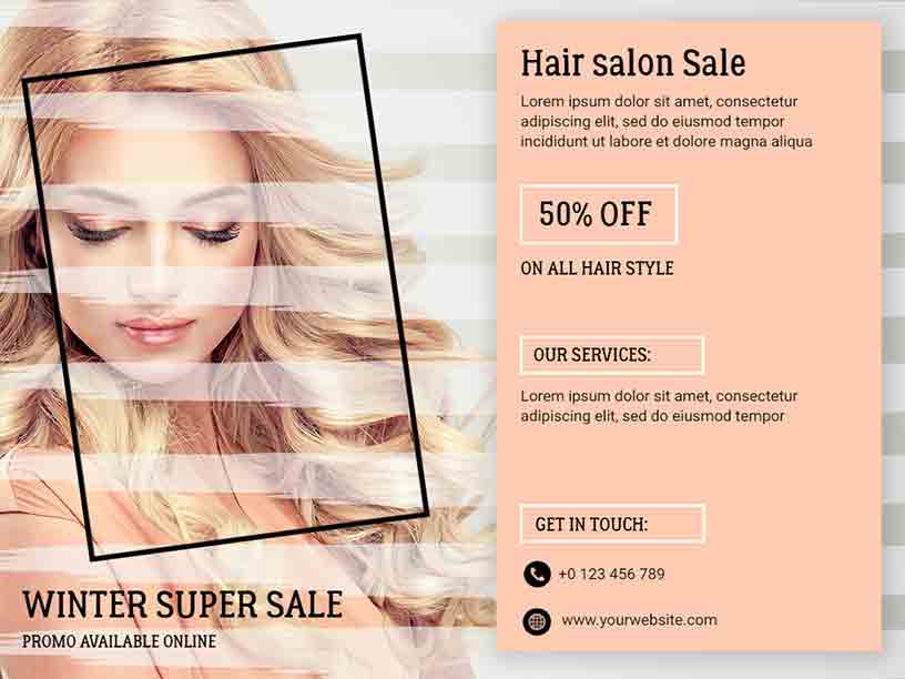 Hair Salon Sales Brochure Template
