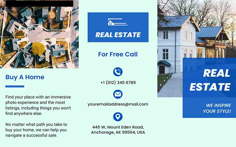 Buy a Home Real Estate Brochure Template