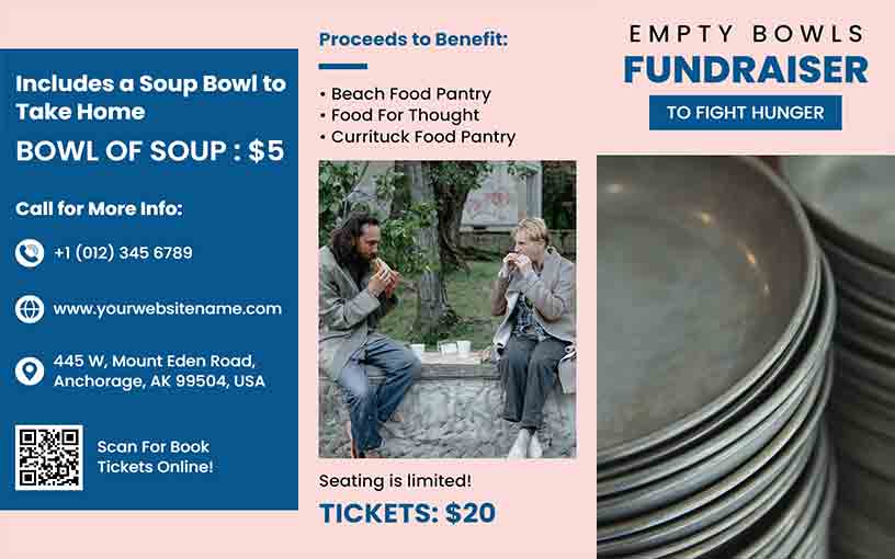 Empty Bowls Fundraising Brochure Template