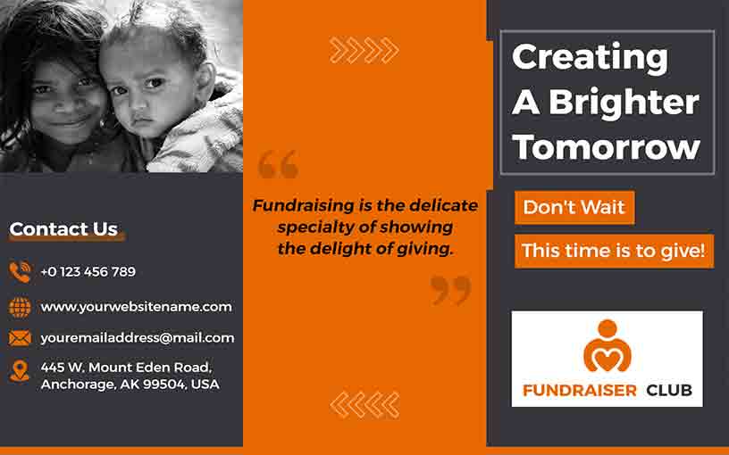 Fundraiser Brighter Club Fundraising Brochure Template