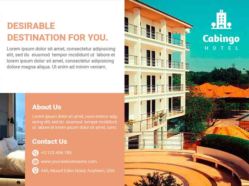 Cabingo Hotel Brochure Template