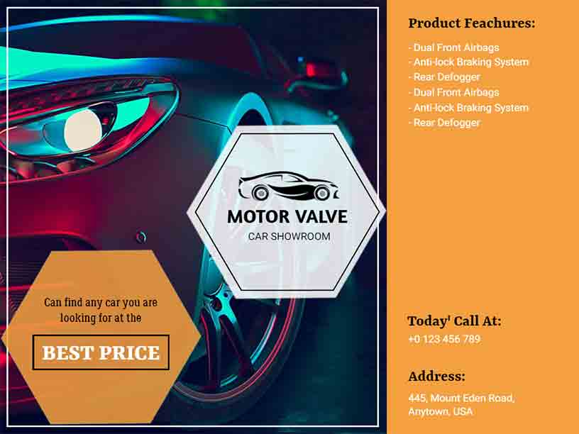 Car Showroom Product Brochure Template