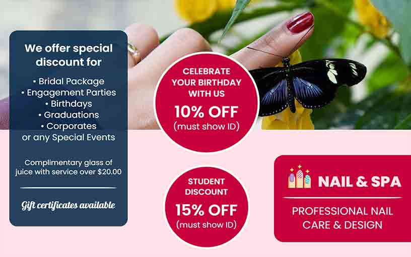 Professional Care & Design Nail Salon Brochure Template