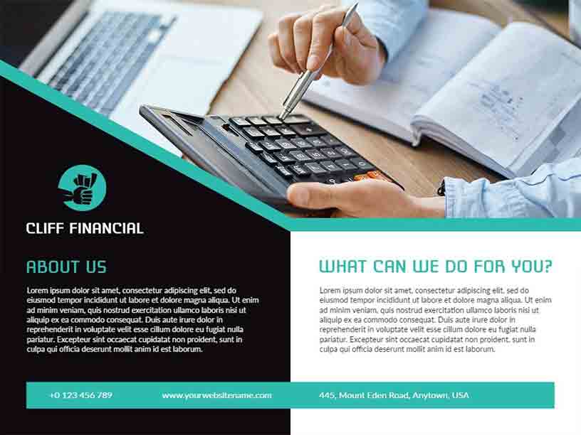 Simple Clife Financial Accounting Brochure Template