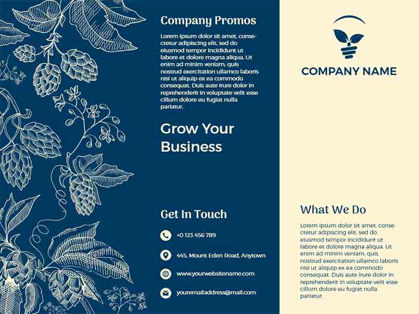 Company Promo Agriculture Brochure Template
