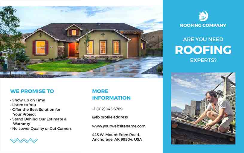 Expert Company Roofing Brochure Template