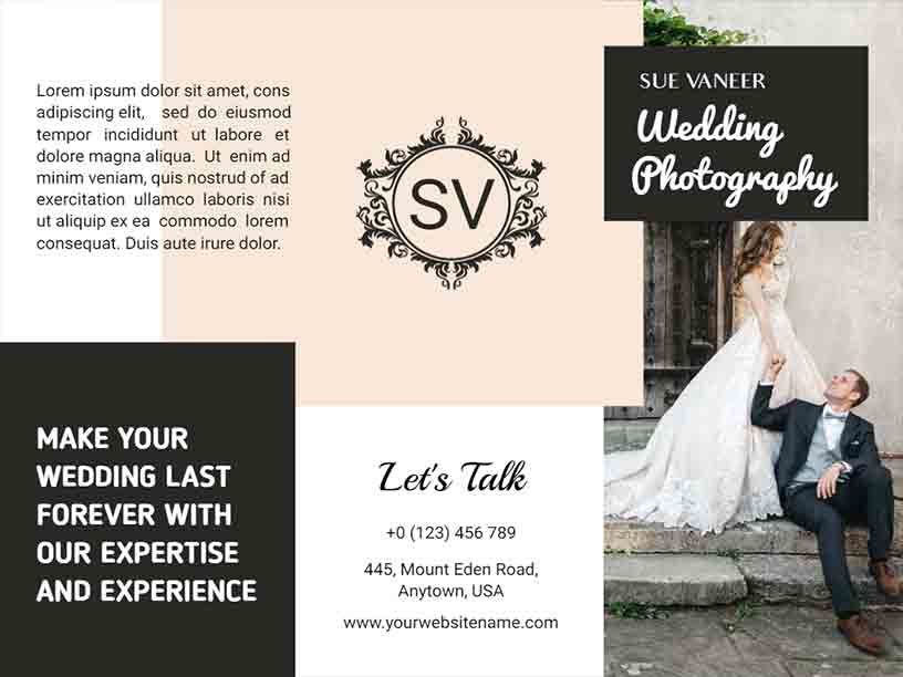 Sue Vaneer Photography Wedding Brochure Template