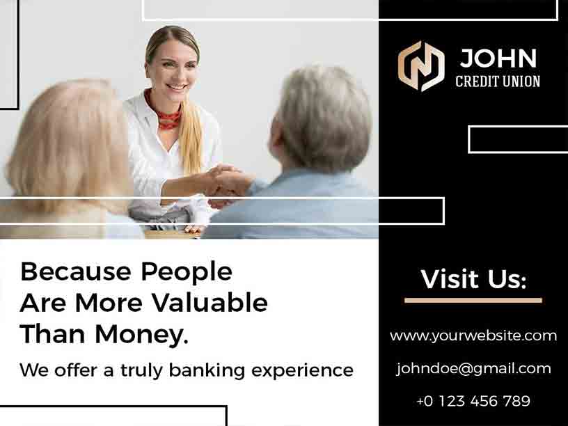 Minimalist John Credit Union Accounting Brochure Template