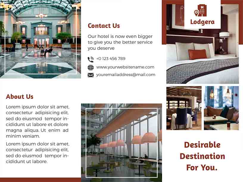 Lodgera Desirable Hotel Brochure Template