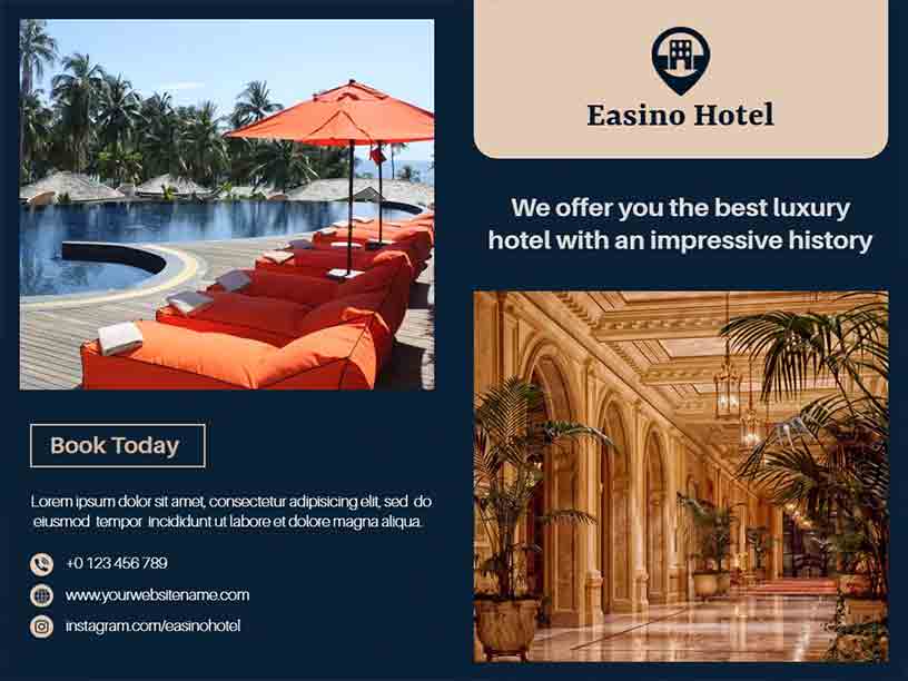 Easino Best Luxury Hotel Brochure Template