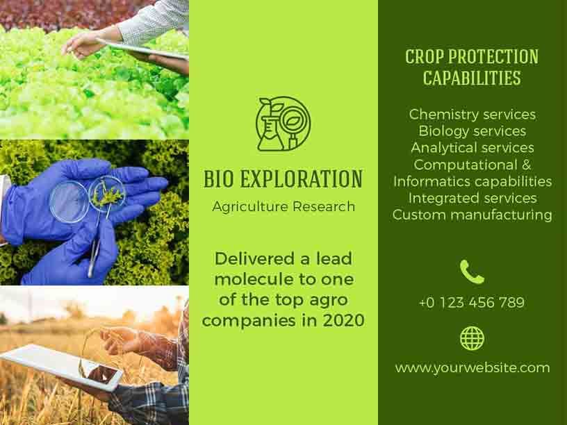 Tri-fold Bio Exploration Research Agriculture Brochure Template