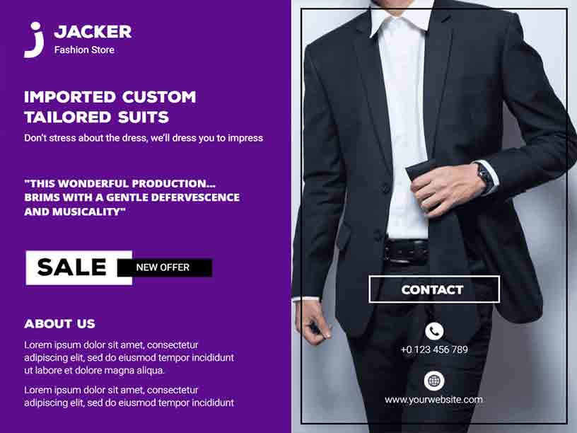 Jacker Fashion Store Product Brochure Template