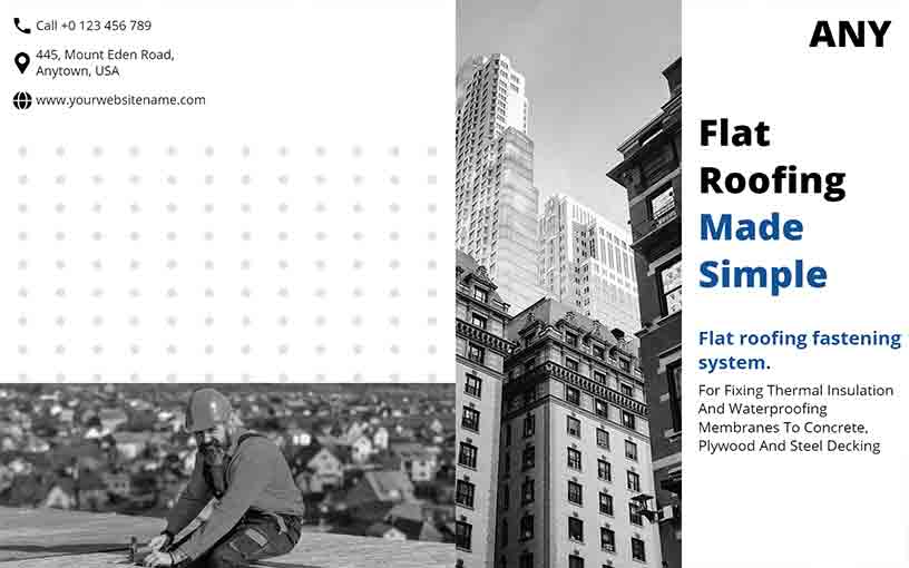 Fastening System Roofing Brochure Template