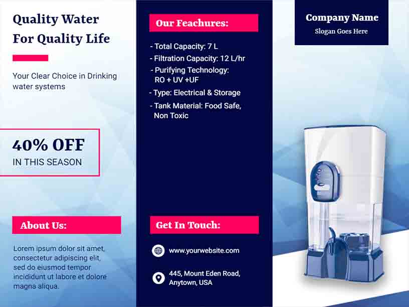 Quality Filters Product Brochure Template