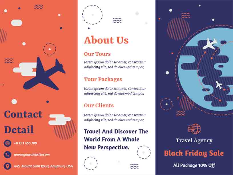 Friday Sale Travel Brochure Template