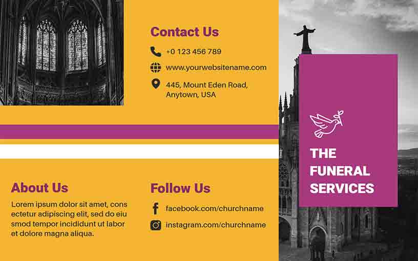 The Funeral Services Church Brochure Template