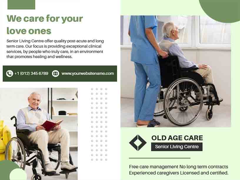Old Age Care Medical Brochure Template