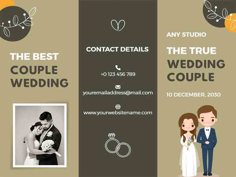 Couple Photo Studio Wedding Brochure Template
