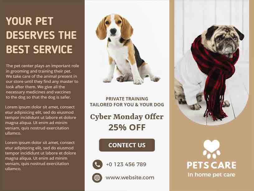 Best Home Care Service Pet Brochure Template