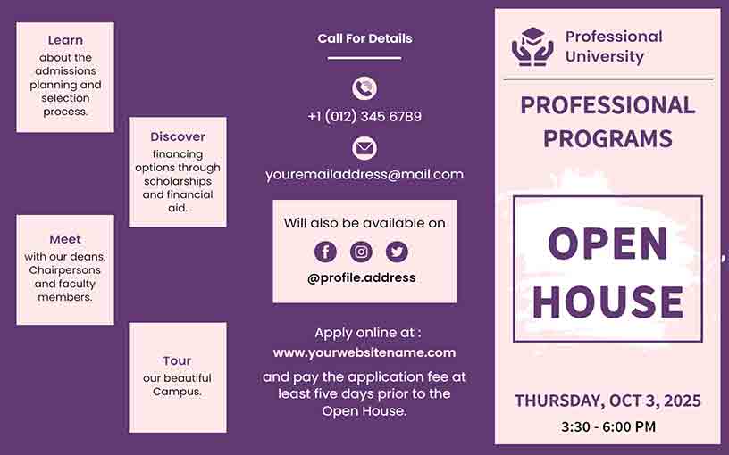 Open House Education Brochure Template