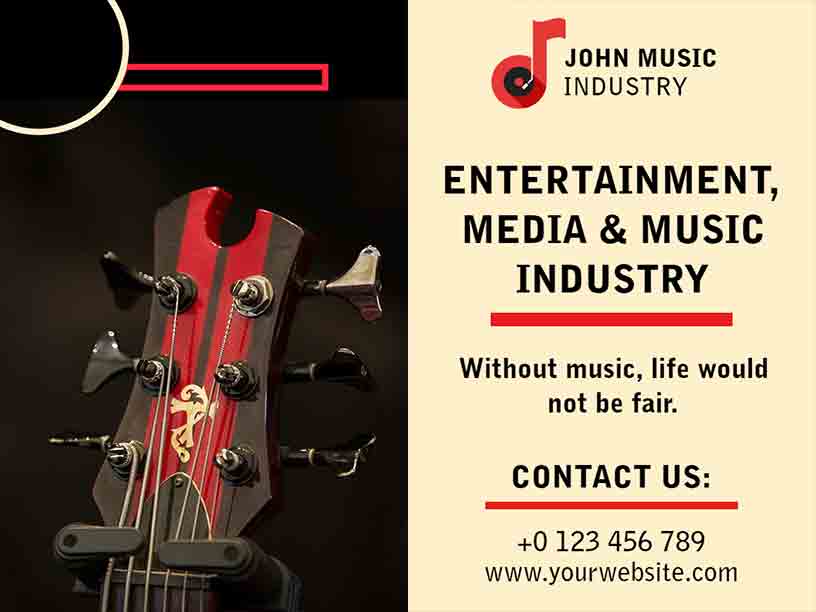 Entertainment Industry Music Brochure Template