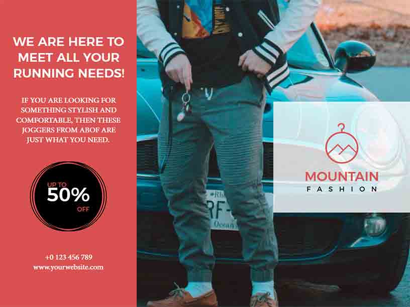 Mountain Joggers Fashion Brochure Template