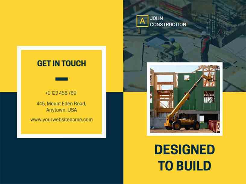 Minimalist John Construction Brochure Template