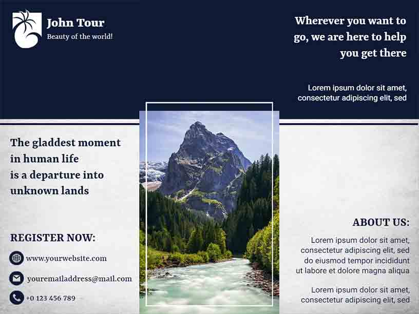 John Tour Travel Brochure Template