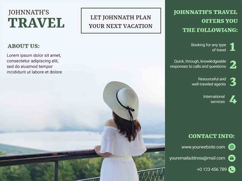 Simple Johnnath Travel Brochure Template