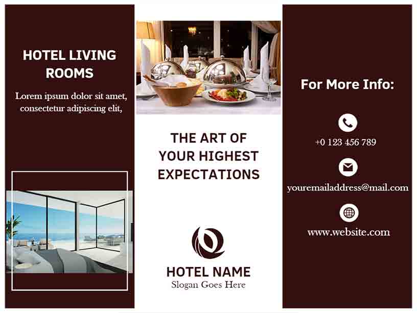 Living Rooms Hotel Brochure Template